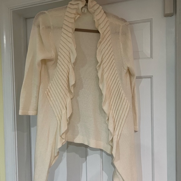 Loft Gorgeous Off White Open Front Cardigan Size s - Picture 1 of 7